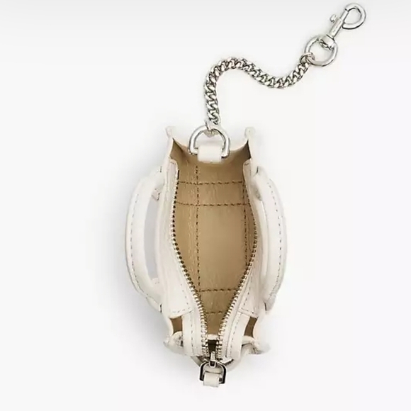 NWT-Marc Jacobs Ivory Nano Tote Cotton Silver - Picture 4 of 6